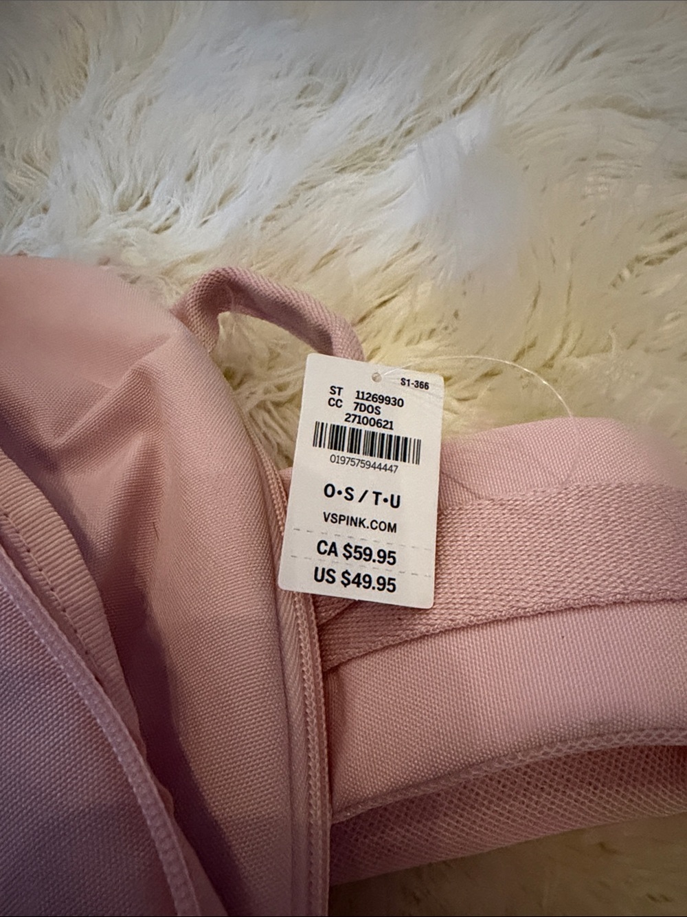 PINK Victoria's Secret Pastel Pink Mesh Front Backpack - Picture 2 of 6